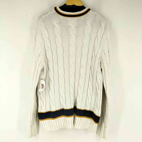 ザラ ZARA Vネック ケーブルニット メンズ  M